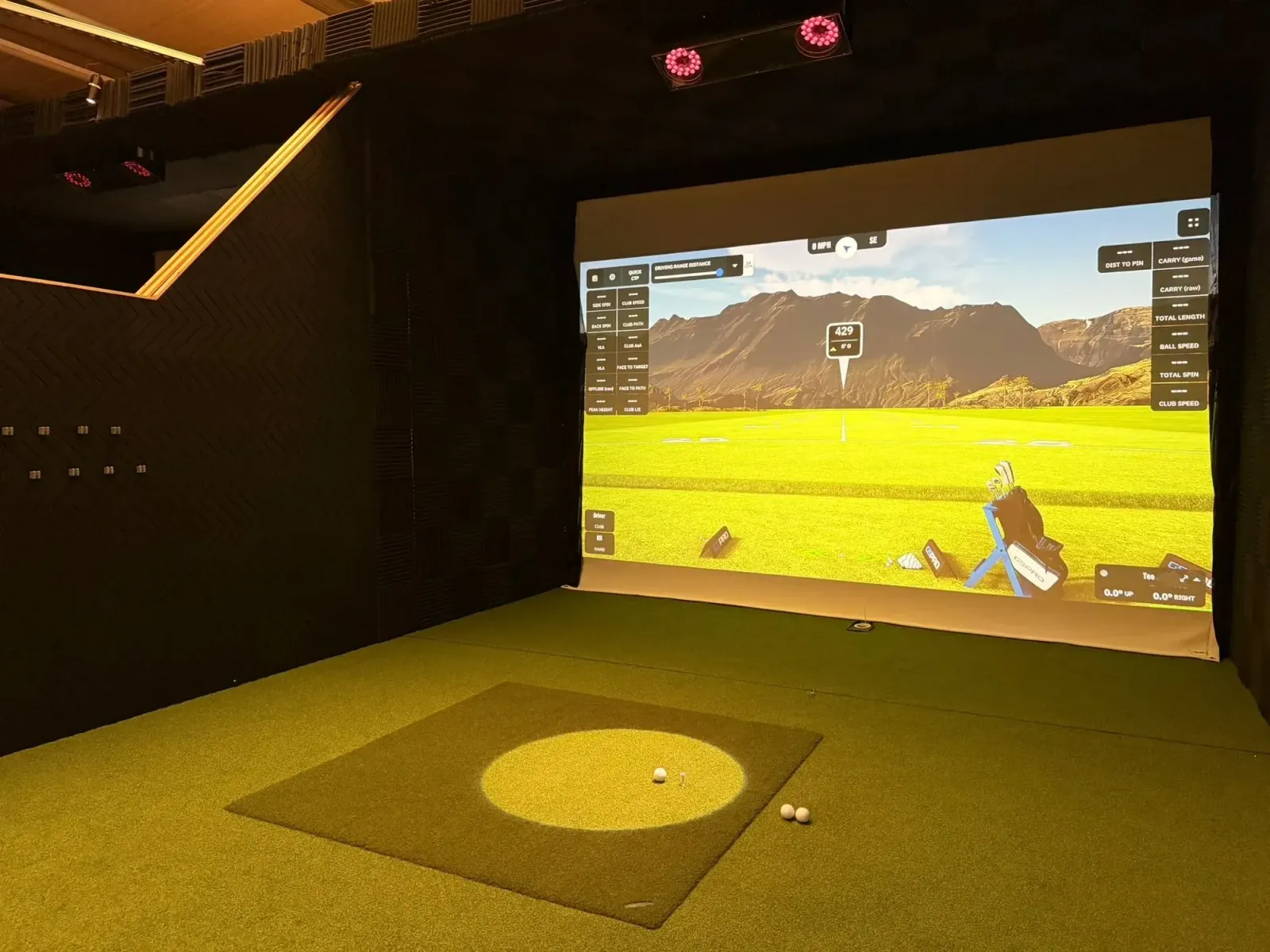 Players competing on a multiplayer arcade golf game at Virtual Fairways, Darlington