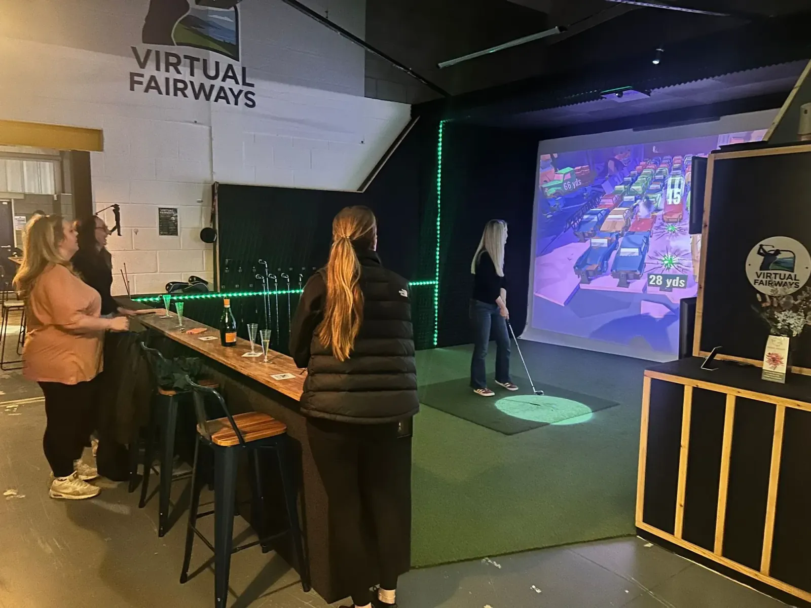 Ladies' night at the Virtual Fairways simulator bays in Darlington